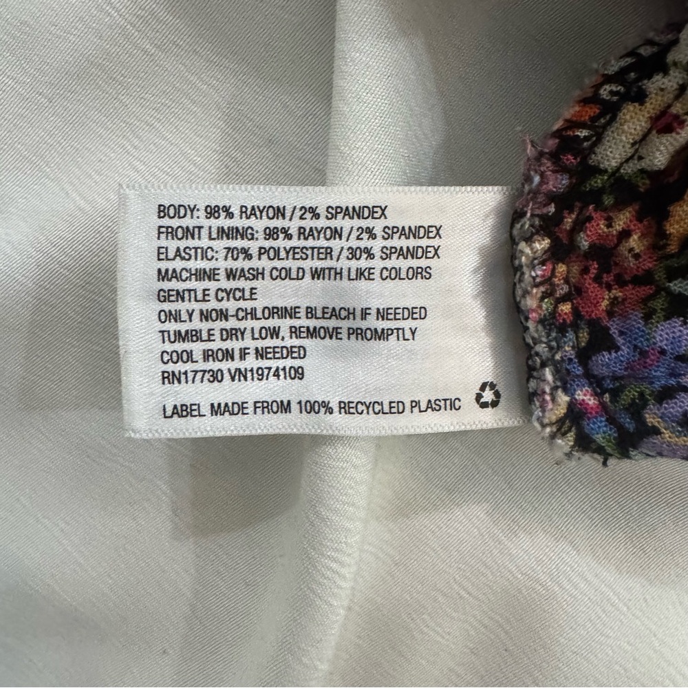 wild fable Balloon Sleeve Crop Top, Smocked Back, Floral Print, Size Small - Picture 8 of 8